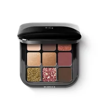 Palety i zestawy do makijażu - KIKO Milano Glamour Multi Finish Eyeshadow Palette paleta 9 cieni do powiek o różnym wykończeniu 03 Burgundy Notes - miniaturka - grafika 1