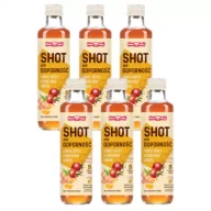 Soki i napoje niegazowane - Polska Róża Shot na odporność Owoc róży, kurkuma, imbir 5 porcji Zestaw 6 x 250 ml - miniaturka - grafika 1