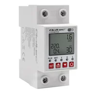 Akcesoria do kolektorów i fotowoltaiki - Qoltec 63a din z licznikiem energii elektyrcznej timer tuya wi-fi led - miniaturka - grafika 1