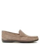 Mokasyny męskie - Geox Mokasyny U Siron U32Q3A00022C1018 Beżowy - miniaturka - grafika 1