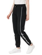 Spodnie damskie - Armani Exchange Damskie spodnie dresowe z logo French Terry, czarny, XL - miniaturka - grafika 1