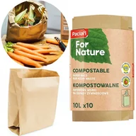 Worki na śmieci - Paclan Worki papierowe na odpady Bio 10l Natura - miniaturka - grafika 1