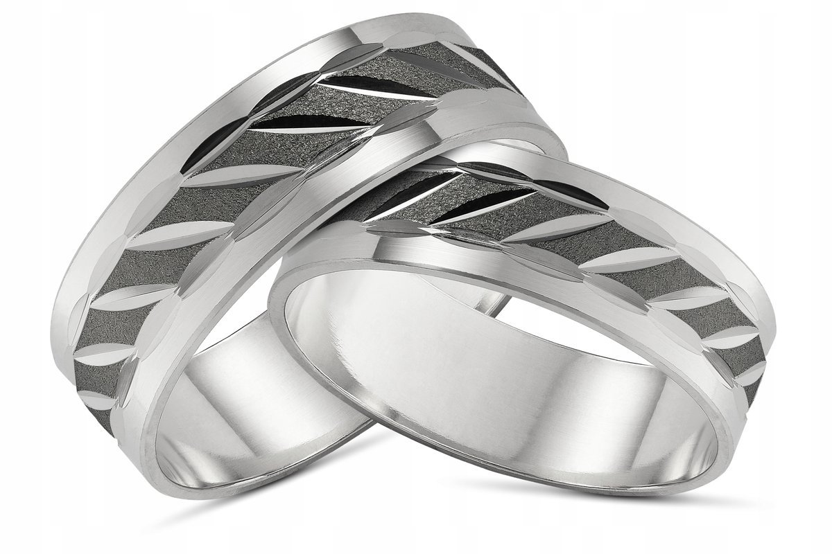 Obrączka srebrna próba 925+GRAWER 6mm OB24 ŚLUB