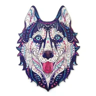 Puzzle - Drewniane Puzzle WESOŁY HUSKY 2W1 S - miniaturka - grafika 1