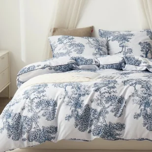 JASNA POŚCIEL 220x200cm +2 POSZEWKI ELEGANCKA Z LAMÓWKĄ 100% BAWEŁNA DRZEWA - Pościel - miniaturka - grafika 1