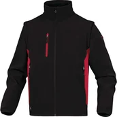 Odzież robocza - DELTA PLUS MYSEN2 BLUZA Z TKANINY SOFTSHELL Z POLIESTRU (96%) I ELASTANU (4%), ODPINANE RĘKAWY; CZARNO-CZERWONY - miniaturka - grafika 1