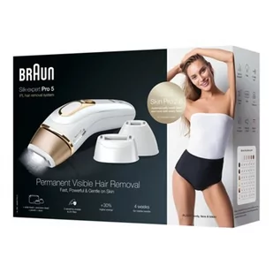 Depilator Braun PL5257 Silk-expert Pro 5 IPL Liczba poziomów mocy 10, Biały/Złoty, Przewodowy - Depilatory i golarki damskie - miniaturka - grafika 4