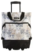 Torby i wózki na zakupy - Wózek na zakupy torba zakupowa w kolorze piaskowym z motywem kwiatowym 36 litrów - miniaturka - grafika 1
