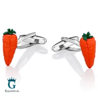Spinki do mankietów i krawatów - Galante Spinki do mankietów X2 Pomarańczowa Marchewka AJ758/150 - miniaturka - grafika 1