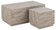 Ławy i stoliki kawowe - Zestaw 2 stolików kawowych Dice szary marmur 42 cm - miniaturka - grafika 1