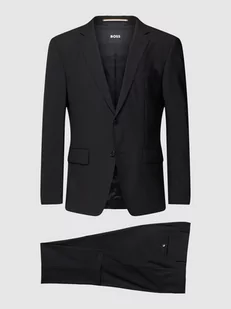 Garnitur o kroju slim fit z żywej wełny model ‘Huge’ - Garnitury - miniaturka - grafika 1