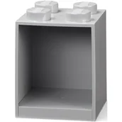 Półki i regały dla dzieci - Dziecięca szara półka ścienna LEGO® Brick 4 - miniaturka - grafika 1