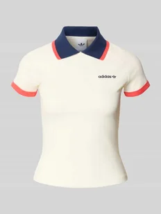 Koszulka polo o kroju slim fit z wyhaftowanym logo - Koszulki i topy damskie - miniaturka - grafika 1