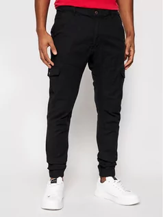 Spodnie męskie - Guess Joggery New Kombat M1RB17 WDP31 Czarny Slim Fit - grafika 1