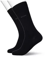 Skarpetki męskie - BOSS Męskie skarpety 2P RS VI Bamboo Regular Socks, czarne, 43-46, czarny, 46 EU - miniaturka - grafika 1