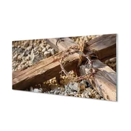 Dekoracje domu - Panel szklany + klej Krzyż kamienie ciernie 120x60 - miniaturka - grafika 1