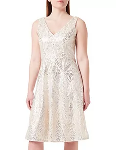 Vera Mont Vera Mont Sukienka damska 4674/4139, naturalna/srebrna, 36, naturalny/srebrny, 36 - Sukienki - miniaturka - grafika 1