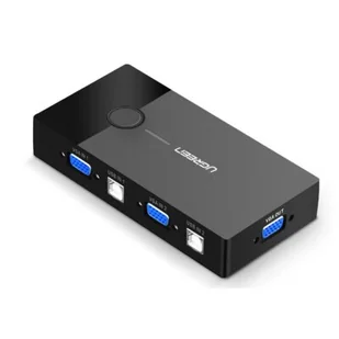 UGREEN Przełącznik switch KVM UGREEN 30357 2-portowy VGA czarny) - Adaptery i przejściówki - miniaturka - grafika 1