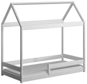 Łóżka dla dzieci i młodzieży - Białe parterowe łóżko dla dziecka z materacem C8-C65 - miniaturka - grafika 1