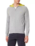 Kurtki męskie - BOSS Męska kurtka treningowa, bluza Loungewear Homewear Mix&Match Jacket H, Open Grey60., S - miniaturka - grafika 1