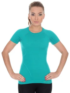 Koszulka termoaktywna damska Brubeck Active Wool SS11700 szmaragdowy - Koszulki sportowe damskie - miniaturka - grafika 1