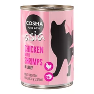 Mokra karma dla kotów - Cosma Asia, w galarecie, 6 x 400 g - Kurczak z krewetkami| - miniaturka - grafika 1