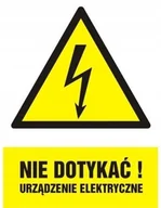 Akcesoria BHP - Znak Nie dotykać urządzenie elektryczne 10x15cm PCV 1mm - 100szt. - miniaturka - grafika 1