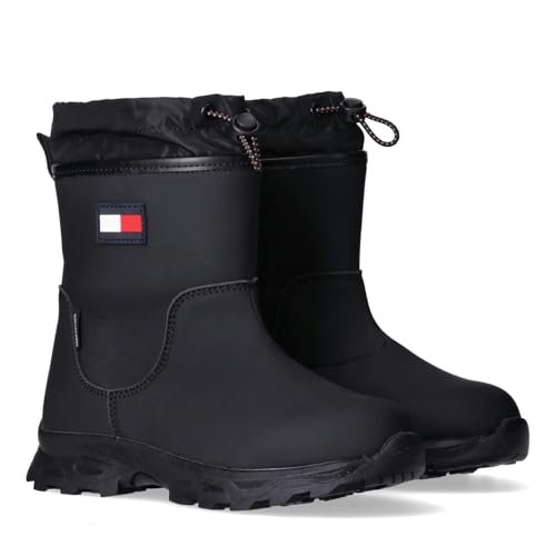 Tommy Hilfiger Dziecięce botki Roger, unisex, czarne, 41 EU, Czarny, 41 EU