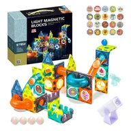 Klocki - Klocki Magnetyczne - Light Magnetic Blocks 75 elementów - miniaturka - grafika 1