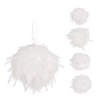 Bombki - Bombka piórkowa biała 13 cm mix - miniaturka - grafika 1