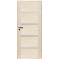 Drzwi wewnętrzne - Drzwi wewnętrzne drewniane świerkowe surowe pokojowe Skogen 70 prawe - miniaturka - grafika 1