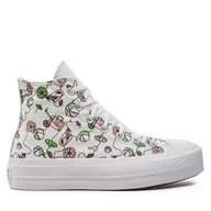 Trampki damskie - Trampki Converse Chuck Taylor All Star Lift Platform Pink Lemonade A07561C Biały - miniaturka - grafika 1