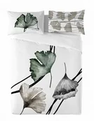 Pościel - Matex Pościel satynowa 220x200 liście biala beżowa zielona Prestige 1 - miniaturka - grafika 1