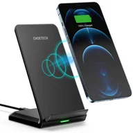 Ładowarki do telefonów - Choetech Choetech dwucewkowa szybka ładowarka bezprzewodowa stojak 15W czarna + kabel micro USB 1,2m T524-F choetech_20220110163209 - miniaturka - grafika 1