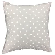 Pościel - Poszewka 40x40 R121 szara serca serduszka białe 275D - miniaturka - grafika 1