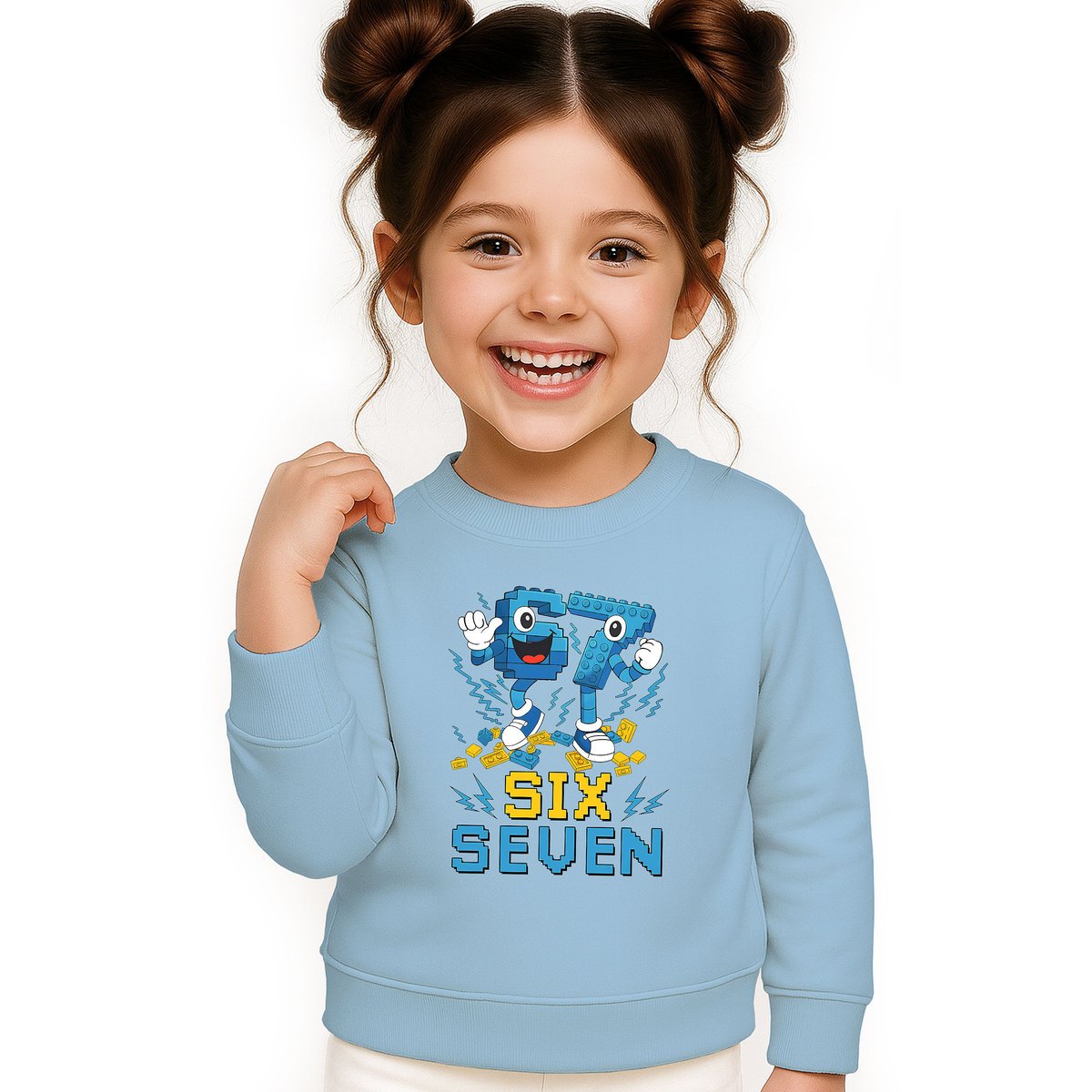 BLUZA DZIECIĘCA 67 SIX SEVEN KLOCKI VIRAL DLA CHŁOPCA DZIEWCZYNKI 134-140