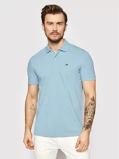 Koszulki męskie - Selected Homme Polo Aze 16082840 Niebieski Regular Fit - grafika 1