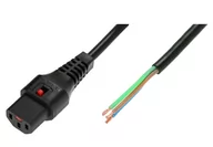 Kable komputerowe i do monitorów - Assmann Kabel zasilający do zarobienia 3x1mm2 Typ OPEN/IEC C13 prosty M/Ż 2m czarny IEC-PC1025 - miniaturka - grafika 1
