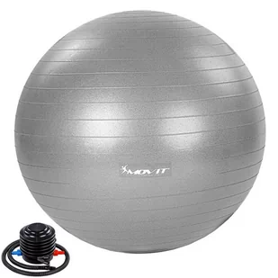 Movit Piłka gimnastyczna z pompką 55 cm szara M75539 - Piłki do ćwiczeń - miniaturka - grafika 1