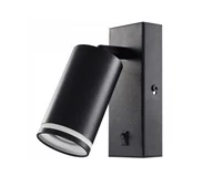 Lampy ścienne - Ring kinkiet 1xGU10 czarny do czytania - miniaturka - grafika 1