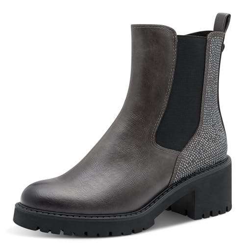 Marco Tozzi Damskie buty Chelsea 2-25415-45, modne kozaki, DK.Grey, 38 EU, Dk Grey, 38 EU
