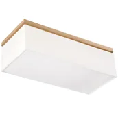 Lampy sufitowe - Britop Skandynawska LAMPA plafon VERTIGA 34511474 sufitowa OPRAWA prostokątna abażurowa biała - miniaturka - grafika 1