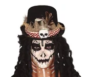 Dodatki do strojów karnawałowych - Kapelusz Filcowy Voodoo - miniaturka - grafika 1