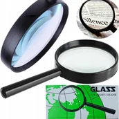 Mikroskopy i lupy - Lupa do CZYTANIA Szkło POWIĘKSZAJĄCE Soczewka RĘCZNA Klasyczna 40 Mm Czarna - miniaturka - grafika 1