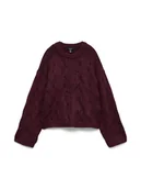 Swetry damskie - Vero Moda Sweter w kolorze bordowym - miniaturka - grafika 1