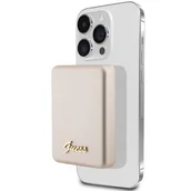 Powerbanki - Guess Powerbank indukcyjny 5W GUPBM3ALGSGD 3000mAh złoty/gold MagSafe Metal Script Logo - miniaturka - grafika 1