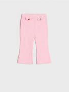 Spodnie i spodenki dla dziewczynek - Sinsay - Spodnie flare - różowy - miniaturka - grafika 1