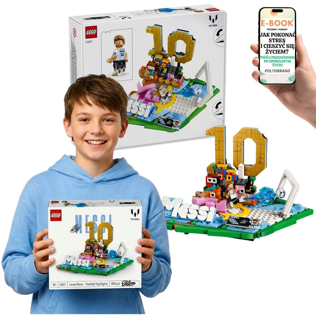 KLOCKI LEGO PIŁKA NOŻNA Lionel Messi (43011) Kolekcjonerski Zestaw Prezent Dla Fana Futbolu + E-BOOK-1