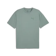 Koszulki sportowe damskie - Koszulka unisex Essentials Elevated PUMA Green Moon - miniaturka - grafika 1