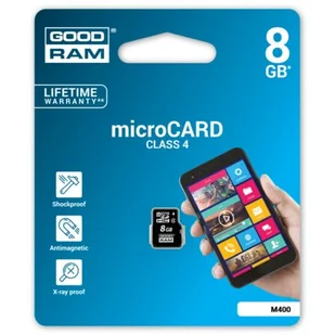 Goodram microSD Class 4 8GB (M400-0080R11) - Karty pamięci - miniaturka - grafika 1